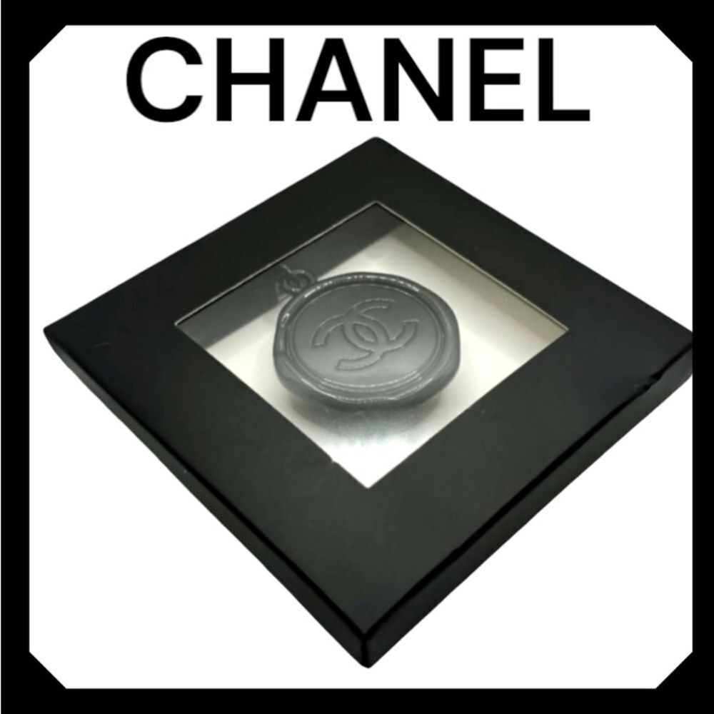 CHANEL BLACK BAG CHARM KEYCHAIN KEY RING